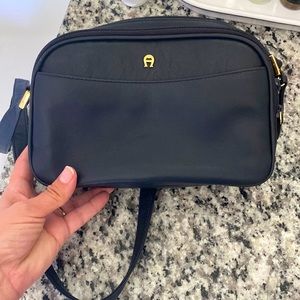 Étienne Aigner genuine leather crossbody purse.